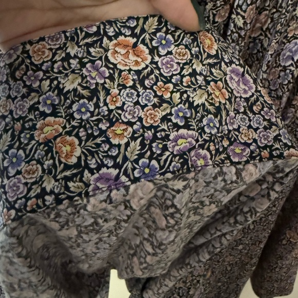 Rebecca Taylor Floral Full Skirt Boho Dress, size 8, soft,  3/4 sleeves - Picture 9 of 10
